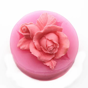 1 Adet 3D Gül Çiçek Çiçek Silikon Fondan Sabun Kek Kalıbı Kek Jöle Şeker Çikolata Dekorasyon Pişirme Aracı Kalıpları