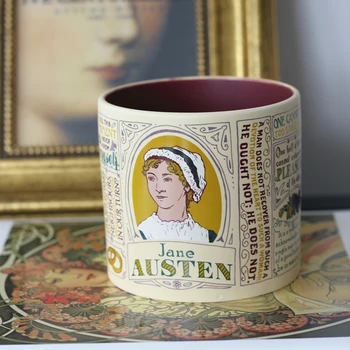 1 Adet Jane Austen Kahve Kupa çay bardağı Gurur ve Önyargı Seramik Bardak İş Arkadaşı için Kitap Roman Hediyeler Jane Austen Söyleyerek Kupa