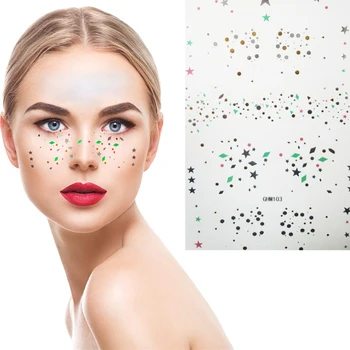 1 ADET Yüz Jewels Elmas Makyaj Sanat Eyeliner Glitter Yüz Takı Sticker Geçici Dövme Parti Bebek Makyaj Araçları Rhinestones