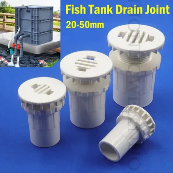 1 ~ 5 adet ID 20 ~ 50mm Balık Tankı Drenaj Ortak akvaryum aksesuarları boru bağlantı parçaları Drenaj Konnektörleri Bahçe Havuzu su borusu bağlantı parçaları