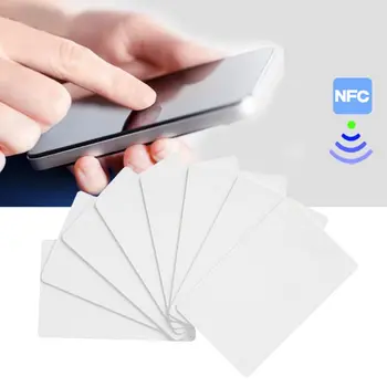 10 adet Su Geçirmez Ntag Kartları Yeniden Yazılabilir Boş Beyaz NFC 215 Kartları Taşınabilir 540 Bayt Cep Telefonu Etiketi için Wİ-Fİ Eşleştirme