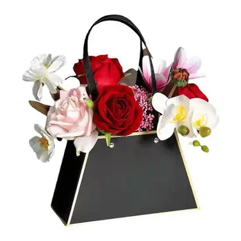 10 adet Çiçek hediye keseleri Buket saplı çanta Buket Hediye Kutusu Dikdörtgen Ambalaj Wrap Çanta anneler Günü Mezuniyet