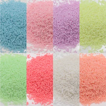 100 g/grup 2mm Renkli Kızdırma Sprinkles Kil Dilimleri Sahte Şeker Sprinkles DIY El Sanatları için Bardak Dolum