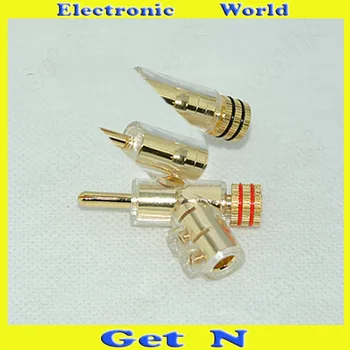2 adet-20 adet Gaofei Audiophile Muz Konnektörleri Altın Kaplama Tabanca Tipi Muz Fiş / Jack Hoparlör Amplifikatör Muz Soketi