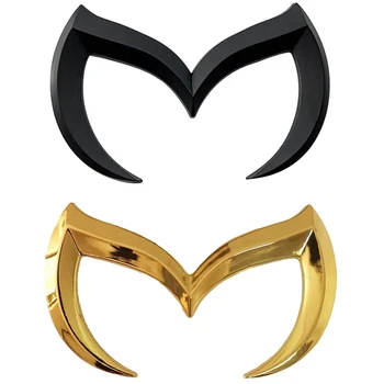 2 Adet Evil M Logo Amblem Rozet Çıkartması Mazda Araba Gövde Arka Bagaj çıkartma Tabela Dekor Siyah ve Altın
