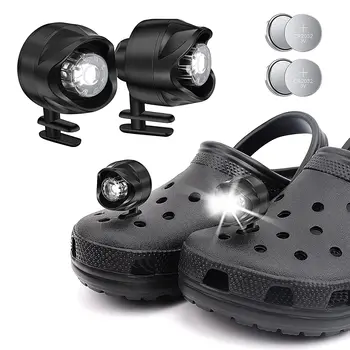 2 Paket Croc Ayakkabı Farlar, Croc El Feneri Eki için Yürüyüş Kamp Dişli Essentials.