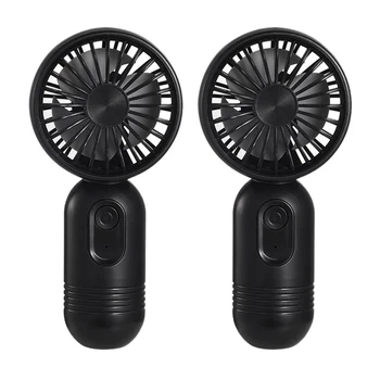 2 Paket Mini Taşınabilir Fan, Küçük el fanı, USB Akülü Kişisel Kirpik Fan 3 Hız İle