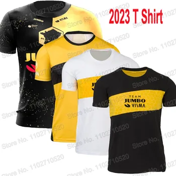 2023 Maillot Camisa Fietskleding Jumbo Visma Üstleri rahat Teknik t shirt Dünya Turu Pro Takım elbise fin t-shirt