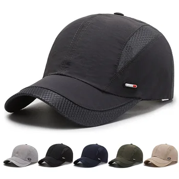 2023 Yeni Yaz Marka Erkekler için Spor Koşu Ter beyzbol şapkası Erkek Kanada Golf Hızlı Kuru Kadın Kpop Katı Snapback Kemik Şapka