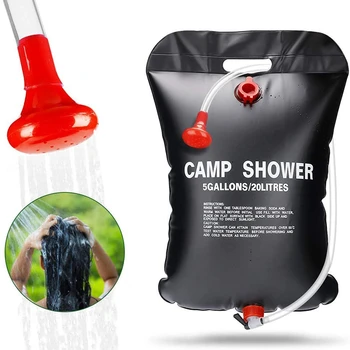 20L su torbaları açık kamp duş torbası güneş enerjisi taşınabilir katlanır yürüyüş tırmanma banyo ekipmanları duş banyo çantası