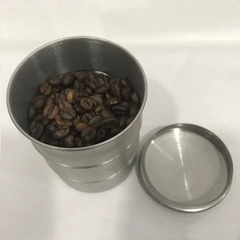 350ml Kahve Saklama Kabı Kahve kavanozları Nem Geçirmez Ot Stash Mühürlü Tankı Paslanmaz Çelik Kahve Çekirdeği Konteyner