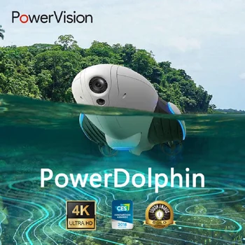 4K UHD Kamera, Uzaktan Kumanda ve Mobil Balık Bulma Özelliğine Sahip Yeni PowerVision Powerdolphin Sihirbazı Su Yüzeyi Drone