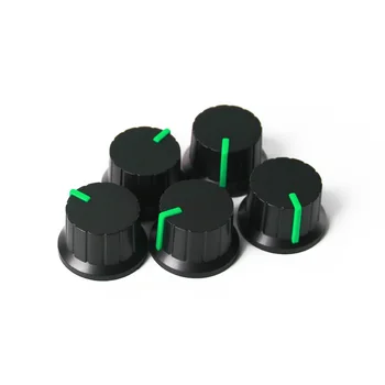 5 ADET 24*15mm Potansiyometre Topuzu Kapağı Çiçek eksenli Ses Kontrol Düğmeleri yeşil Kodlayıcı