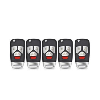 5 Adet KEYDIY NB27-4 KD Uzaktan Kumanda Araba Anahtarı Evrensel 4 Düğme Audi Tarzı KD900 / KD-X2 KD MINI / KD-MAX Programcı