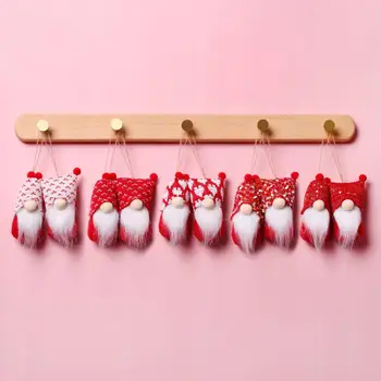 5 Adet Şık Noel Bebek Süsleme Aşınmaya dayanıklı Dekoratif Geniş Uygulama Dekorasyon Noel Baba Gnome