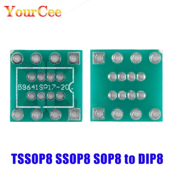 50 ADET SOP8 dönüş DIP8 / SMD DIP IC adaptör soketi SOP8 / TSSOP8 / SOIC8 / SSOP8 Kurulu DIP Adaptörü Dönüştürücü Plakası 0.65 mm 1.27 mm