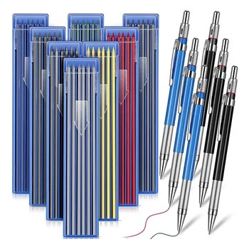 6 Çizgili Kaynakçı Kalemler, 96 Adet Gümüş ve Renkli Yedekler Çizim Kalemleri Renkli Mekanik Kurşunkalemler Kaynak İşaretleyiciler