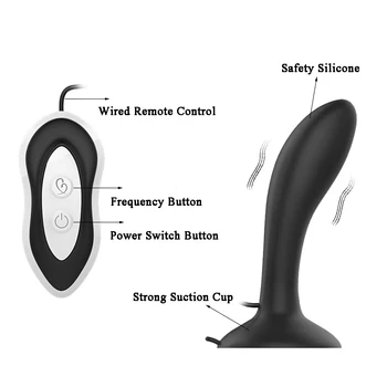 7 Frekans prostat masajı Anüs Stimülasyon Butt Plug Vantuz ile Anal Yapay Penis Vibratör Seks Oyuncakları Erkekler Kadınlar için