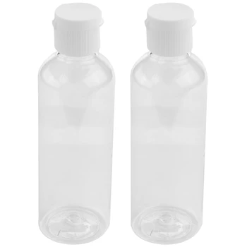 8X100 ml Plastik Şeffaf Flip Şişeler Seyahat Şampuan Losyon Kozmetik Konteyner