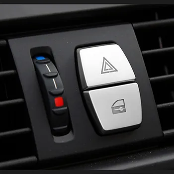 Araba Konsolu Uyarı Lambası düğmesi krom çerçeve Trim İçin BMW 5/6/7 serisi f10 GT F07 Merkezi El Freni Otomatik H Düğmeler Dekor