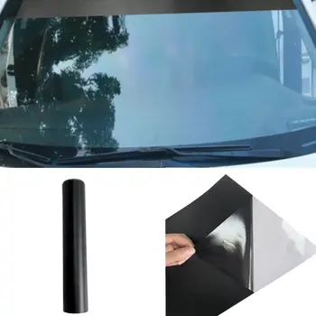 Araba Siyah Mat Güneş Şerit 130x20cm Otomatik Ön Arka Cam Güneşlik Ön Cam Güneş Şerit Araba Ön Görünüm Gölge Şerit Etiket