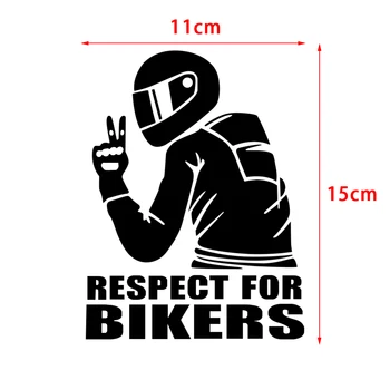 Araba Sticker Saygı Bisikletçileri için Su Geçirmez Yansıtıcı Sticker Çıkartması Komik JDM Vinil Bisiklet Motosiklet Araba Styling Aplike