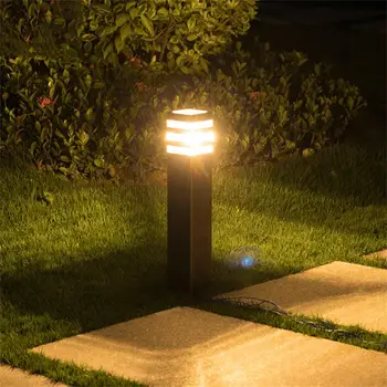 Açık Su Geçirmez IP65 LED çim lambası Alüminyum Ayağı Bahçe Yolu Kare Peyzaj çim lambaları Elektrikli Tel AC85-265V