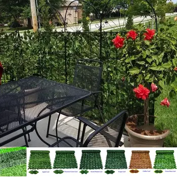 Açık Yapay Bitki çit ağı Paneli Topiary Çit Sahte Yaprak Net Bahçe Balkon Gizlilik Koruyucu Ekran Kapalı Dekorasyon