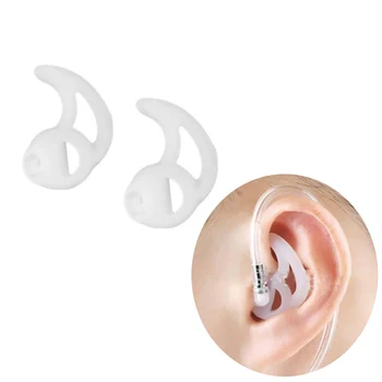 bir çift Silikon Fin Kulak Kalıp için İki Yönlü Telsiz Kulaklık Yedek Kulak kalıbı Kulaklık