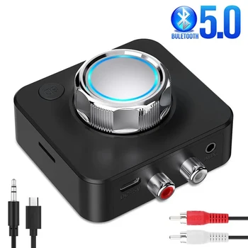 Bluetooth 5.0 Ses Alıcısı Surround 3D Stereo Ses SD TF Kart RCA 3.5 mm AUX USB Kablosuz Adaptör ARAÇ Kiti İçin Hoparlör Kulaklık