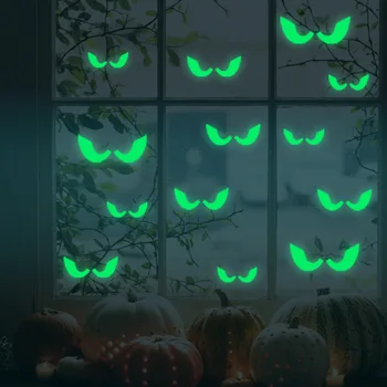 Cadılar bayramı Aydınlık Duvar Çıkartmaları Karanlıkta Parlayan Gözler Pencere Sticker Cadılar Bayramı Dekorasyon İçin Ev Partisi Malzemeleri İçin