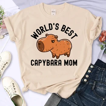 Capybara t-shirt kadın streetwear Tee kız harajuku giyim