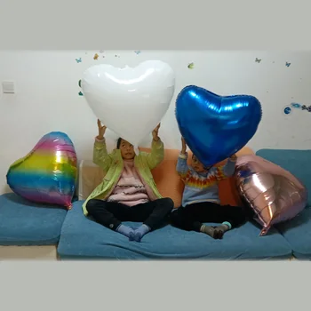 Doğum günü Partisi malzemeleri Düğün dekorasyon helyum boyutu 32 inç kalp Alüminyum folyo balonlar renk seçeneği 10 adet / grup
