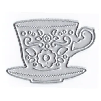 DzIxY Kahve Fincanı Metal Kesme Ölür Kart Yapımı için Kağıt Kabartma Kalıp Kesim Setleri Albümü El Sanatları 2023 Yeni Şablonlar Şablonlar