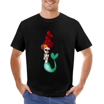 El Dia de Los Muertos Denizkızı T-Shirt erkek t shirt kedi gömlek erkek t shirt rahat şık