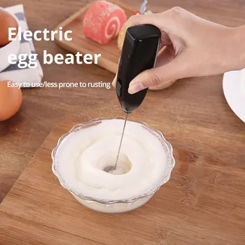 Elektrikli Yumurta Çırpıcı süt köpürtücü Kahve Ev Mutfak Mini Paslanmaz Çelik Kahve Süt Çay Blender