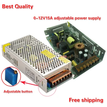 En iyi kalite 1 adet 0-12V15A güç kaynağı 110 V/220 V için DC0-12V15A 10V15A 8V15A 3V 4V güç kaynağı ac dc ayarlanabilir trafo