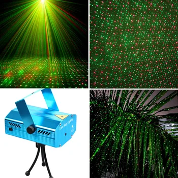 Fabrika CE 150 mw RG Mini lazer ışıkları DJ disko ledi Sahne parti ışığı Ses Aktif RGB Led Projektör Noel olay kulübü