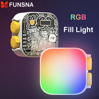 Funsnap Cep Dolgu Lambası RGB 2500-9900K LED Kamera Işığı 21 çeşit Lamba Efektleri 36000 Tam Renkli Yaratıcı Vlog Video ışığı