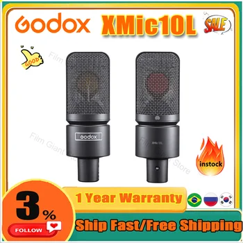 Godox XMıc10L XLR Kardioid Kondenser Mikrofon Radyo Braodcasting Şarkı için Kayıt Bilgisayar Oyunu Canlı akış