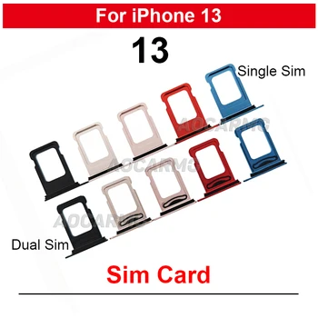 Iphone 13 için Tek + Çift SIM Kart Tepsi Yuvası Yedek Parçalar