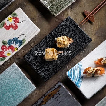Japon Seramik suşi tabağı Sashimi Tabağı Hamur Tabağı Yemek Tabağı Tatlı Tabağı Yaratıcı Kişilik Sofra