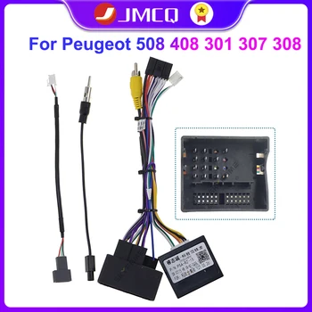 JMCQ araba kabloları Demeti Adaptör Güç Kablosu Canbus Box Dekoder İçin Peugeot 508 5008 3008 408 4008 2008 301 307 308 G-PSA-RZ-15