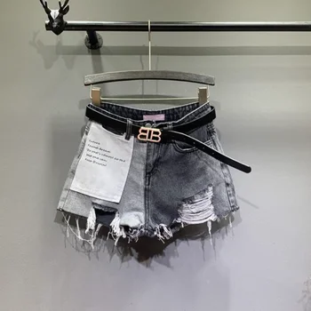 Kadın Şort Kot Grafik kısa pantolon Kadın Giyim Yırtık Kot Geniş Seksi Yaz Klasik Teklif Ücretsiz Kargo Esneklik