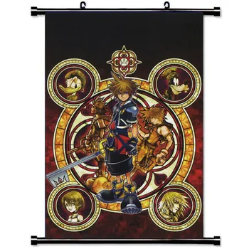 Karikatür Kaydırma Boyama Kingdom Hearts Duvar Kaydırma Duvar Anime Posteri Duvar Asılı Resim Otaku Ev Dekor Hediye Toplamak