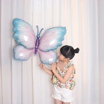 Kelebek Balon Renkli Kelebek Alüminyum Folyo Balon Böcek Karikatür Çocuk Oyuncak Doğum Günü Partisi Düğün Bebek duş dekorasyonu
