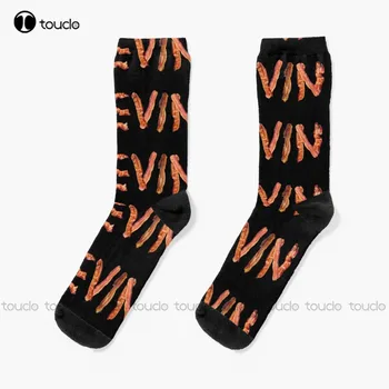 Kevin Bacon Pastırma Kahvaltı Sevgilisi Titreme Çorap Çizme Çorap Noel Yeni Yıl Hediye Unisex Yetişkin Genç gençlik çorapları Moda Yeni