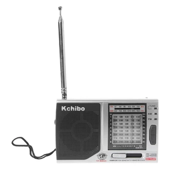 KK-9803 FM/MW/SW1-8 Tam 10 Bant Yüksek Hassasiyetli Radyo Alıcısı İle Katlanır Kick Ekli Taşıma el kemeri için Uygun