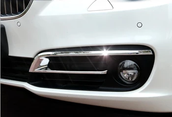 Krom Araba styling Ön Sis lamba çerçevesi Modifiye Kafa Sis aydınlatma koruması Dekorasyon Halka durumda BMW 5 Serisi İçin F10 F18 Aksesuarları