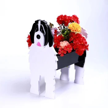 Köpek Şekilli Saksı Bahçe bitki vazosu Tutucu Bulldog Kaniş Corgi Küçük Vazo Açık DIY Plastik Kapalı ev Dekor